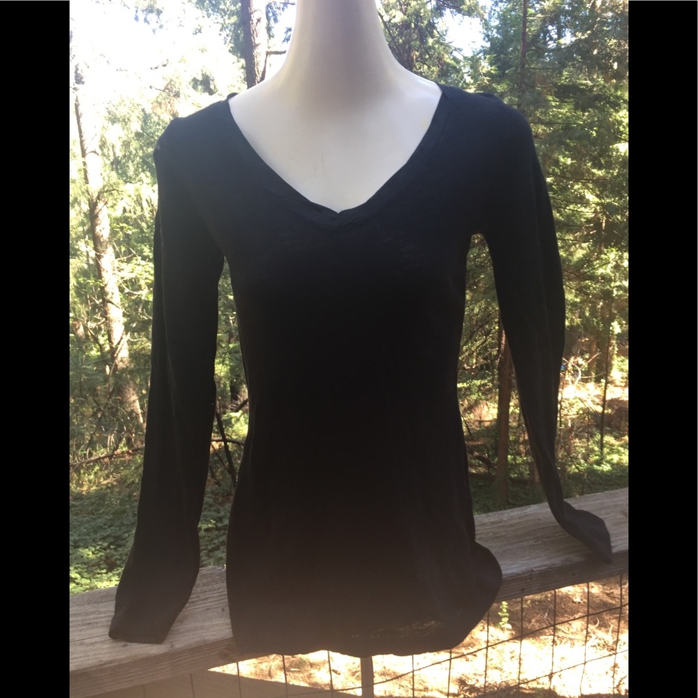 INC International Concept long sleeve black Tee long sleeve activewear top